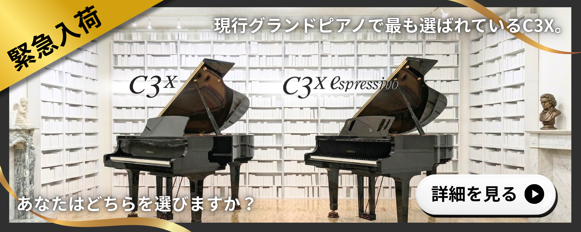 愛知県岡崎市グランドギャラリーにはC3Xがあります。演奏家には特別な空間です。C3X